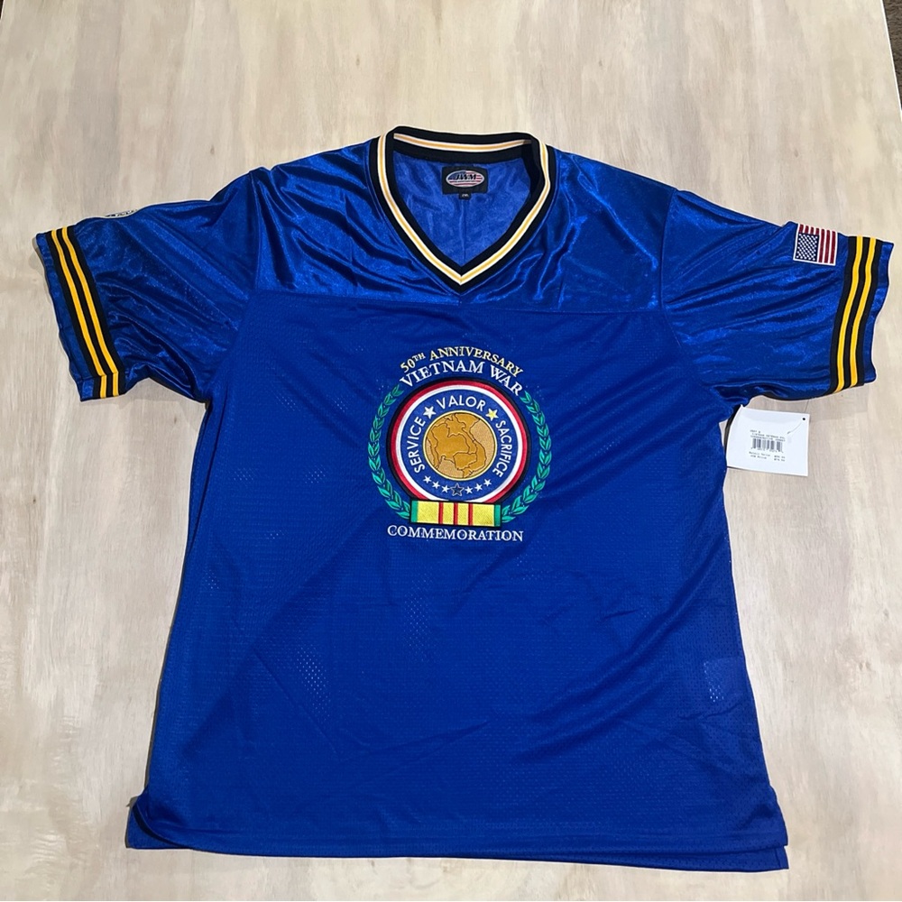 Vintage DEADSTOCK Blue Vietnam 50th Anniversary Commemorative Men's Jersey